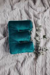 Initial Pillow Letter Cushion Velvet Decorative Monogram