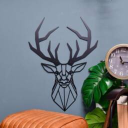 Geometric Stag Steel Wall Art, Woodland Decor - thumbnail 2