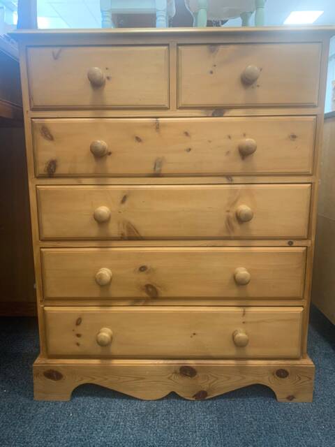 Large Chest Of Drawers Painted Bespoke Stencilled - image 1