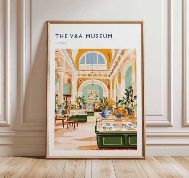 Victoria & Albert Museum Poster London Travel Art Print - image 1