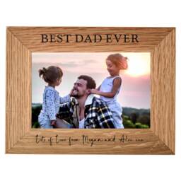 Personalised Custom Oak Finished Photo Frame - Add Your Own Text Dad Daddy Grandad Father's Day Birthday Christmas Gift Present