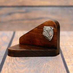 Bulldog, English Bulldog - Wooden Candlestick With Dog, Souvenir, Decoration, Limited Edition, Collection - thumbnail 2