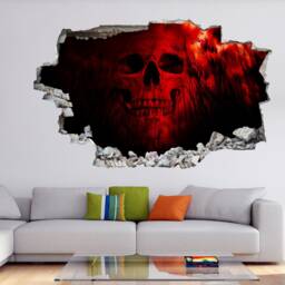 Human Skull Horror Wall Decal Sticker Mural Poster Print Art Home Decor Gh12 - thumbnail 2