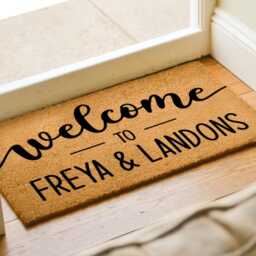 Personalized Name Doormat - Custom Welcome Mat New Home Decor Gifts For Him Gift Her Couple Housewarming - thumbnail 2