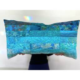 King Size Ocean Blue Quilted Pillow Shams - Made To Order
