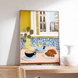 Coffee Poster, Print, Kitchen Wall Art, Espresso Decor, Barista Gift, Modern Minimalist Cafe Print - thumbnail 2