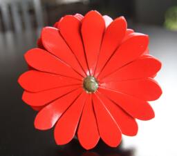 Metal Daisy, Red Fourth Anniversary, 4Th 6Th Steel Flower, 11Th Flower Anniversary