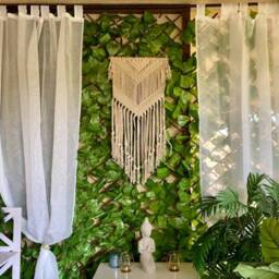 Handmade Cotton Macrame Wall Hanging, Boho Home Decor - thumbnail 3