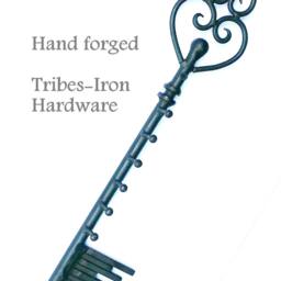Iron Key Holder, 6 Hooks Blacksmith Hand Forged Rack, Wall Door Decoration, Rustic Black Metal Neckless Hanger, Unique Gift For New Home - thumbnail 3