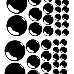 Outline Bubble Wall Stickers Pack Of 42 Decal Bath Shower Kids Bedroom Sticker Gift Ensuite Mirror Tiles - thumbnail 3