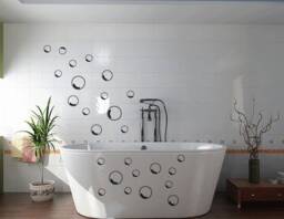 Outline Bubble Wall Stickers Pack Of 42 Decal Bath Shower Kids Bedroom Sticker Gift Ensuite Mirror Tiles - thumbnail 1