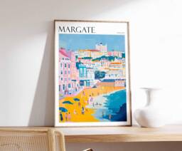 Margate Travel Poster Coastal British Wall Art - thumbnail 1