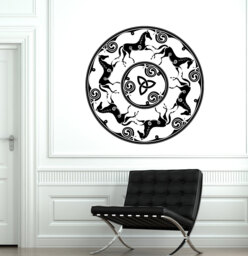 Wall Vinyl Horses Ancient Celtic Symbol Ornament Mural Decal Sticker 1442Dz - thumbnail 1