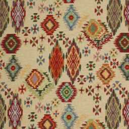 Upholstered Midcentury Modern Lounge Chair Armchair - Moroccan Tribal Pattern - thumbnail 4