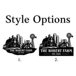Custom Farm Metal Sign, Personalized Barn Wall Decor, Rustic Farmhouse Ranch Art - thumbnail 2