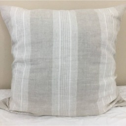 striped Linen Euro Sham, Accent Pillow Cover, All Sizes 16x16 18x18 24x24 26x26 Or Custom, Cover - thumbnail 3