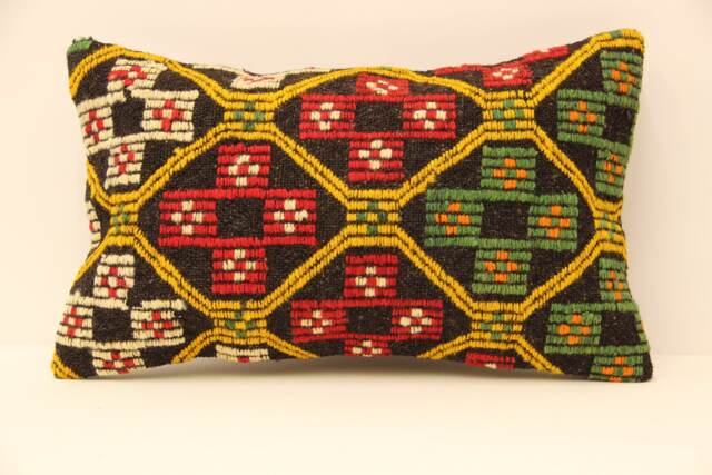 12x20 Turkish Kilim Pillow Lumbar Pillow Bohemian Cushion Navajo Rug Cover Armchair Case 4Oef-62 - image 1