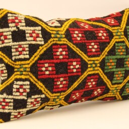 12x20 Turkish Kilim Pillow Lumbar Pillow Bohemian Cushion Navajo Rug Cover Armchair Case 4Oef-62 - thumbnail 2