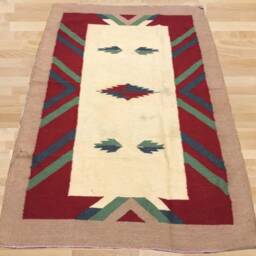 Vintage Turkish Kilim Rug, Oushak Boho Decor - 143 cm X 92 cm - thumbnail 2