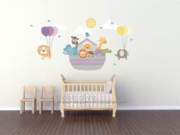 Noah's Ark Wall Decal, Decals Nursery, Stickers, Neutral Safari Decals, Jungle Decor - thumbnail 1