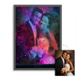 Deep Space Custom Print, Bedroom Art, Personalized Gift, Anniversary Wedding Couples Gifts, Home, Poster, Prints For - thumbnail 1
