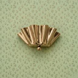 Handmade Brass Floral Wall Sconce, Mid Century Modern Vanity Light Fixture