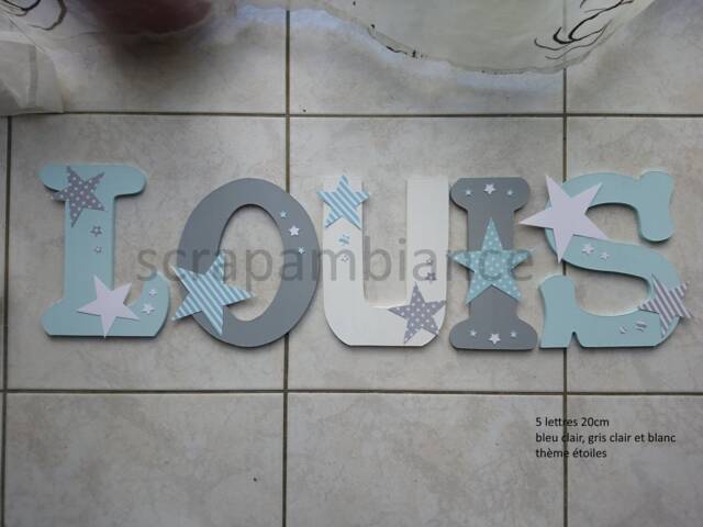 Wooden Names Letter, Baby Room Letter Decoration Room, Decoration, Name, Personalized, Star Theme