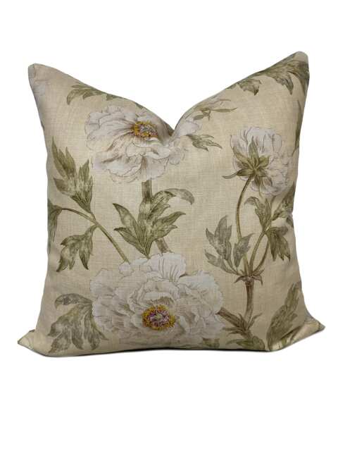 Colefax & Fowler Tree Peony Ivy/Leaf Cushion Cover Pillow Decorative Double Sided - image 1