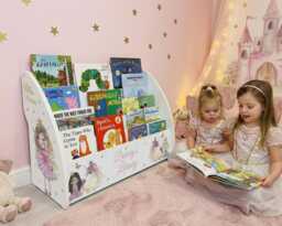 Personalised Princess Bookcase - Girls Bookshelf & Unicorn Theme Fairy Tale Nursery Ages 1-5 Fully Assembled Made in UK - thumbnail 1
