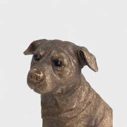 Staffordshire Bull Terrier Dog Ornament, Bronze Effect Staffy Figurine, Decorative Home Decor Sculpture - thumbnail 3