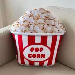 Popcorn Pillow, Food Shape Throw Pillow, Funny Birthday Gift, Film Lover - thumbnail 1