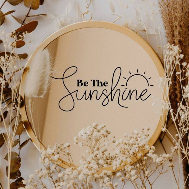 Be The Sunshine Vinyl Sticker Inspirational Mirror Decal - image 1