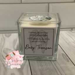 Personalised Memory Candle , Scented Personalized, Angel Baby Loss - thumbnail 1