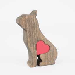 Personalised Wooden French Bulldog Figurine, Dog Mum Gift For Frenchie Owner, Memorial Ornament - thumbnail 2