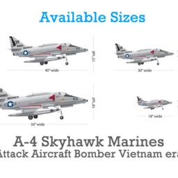 A-4 Skyhawk Marines Wall Fabric Decal Vietnam Attack Fighter Bomber Airplane Up To 50 - thumbnail 3