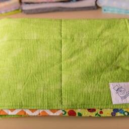 Colorful Baby Quilt in Stunning Orange & Green-Nursery Bedding, Unique Baby Gift, Boy Quilt, Girl Neutral Gift - thumbnail 3