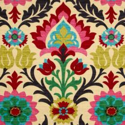 Desert Flower Lumbar Pillow Cover Bright Medallion Cotton Cushion - thumbnail 2