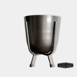 Maxlume ~ Pewter Grey Indoor Small Plant Pot & Stand Planter - thumbnail 2
