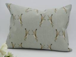 Boxing Hares Cushion With Inner Pad, Sophie Allport Design - thumbnail 1