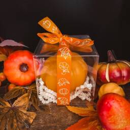 Autumn Pumpkin Candle, Soy Pillar Wax, Cosy Home Decor, Gift in Various Colours - thumbnail 2