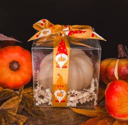 Autumn Pumpkin Candle, Soy Pillar Wax, Cosy Home Decor, Gift in Various Colours - thumbnail 1