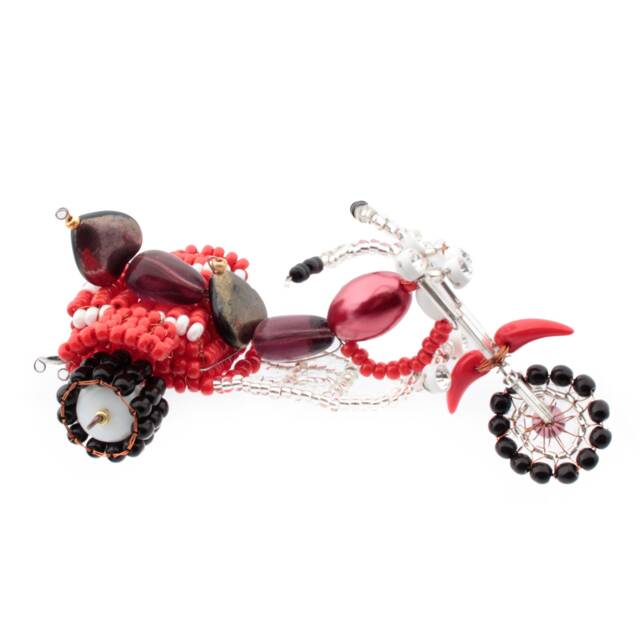 Czech Glass Bead Trike Motorcycle Christmas Tree Ornament - image 1