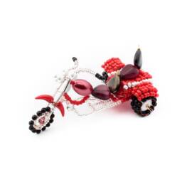 Czech Glass Bead Trike Motorcycle Christmas Tree Ornament - thumbnail 2