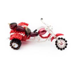 Czech Glass Bead Trike Motorcycle Christmas Tree Ornament - thumbnail 3