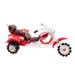 Czech Glass Bead Trike Motorcycle Christmas Tree Ornament - thumbnail 1