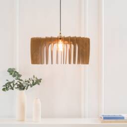 Handmade Wood Pendant Light Modern Nordic Style Lampshade - thumbnail 2