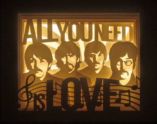 The Beatles Love Is All You Need Led Delightbox??? - White On - image 1