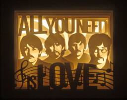 The Beatles Love Is All You Need Led Delightbox??? - White On - thumbnail 1
