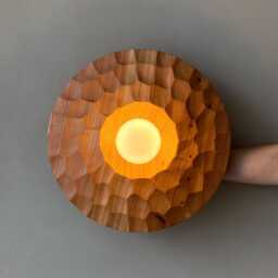 Natural Cedar & Poplar Wood Wall Lighting, Sculpture Sconce, Mounted Lamp, Light, Handmade, Japandi, Minimal Design