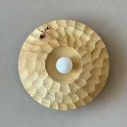 Natural Cedar & Poplar Wood Wall Lighting, Sculpture Sconce, Mounted Lamp, Light, Handmade, Japandi, Minimal Design - thumbnail 3